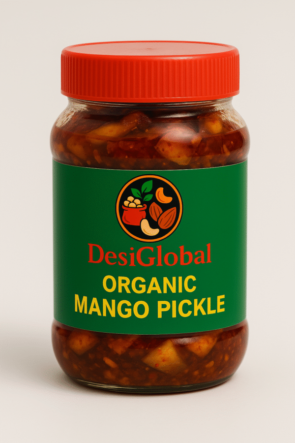 DesiGlobal Organic Mango Pickle – Spicy, Tangy & Authentically Indian