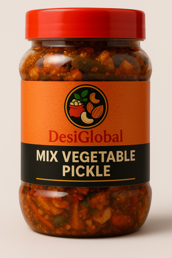 DesiGlobal Organic Mixed Vegetable Pickle – Spicy, Tangy, Traditionally Tasty